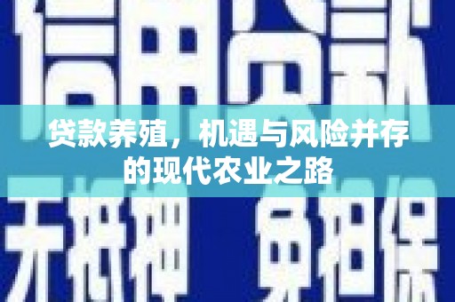 光泽贷款养殖，机遇与风险并存的现代农业之路
