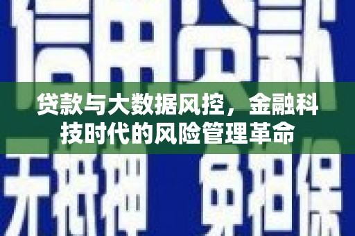 光泽贷款与大数据风控，金融科技时代的风险管理革命