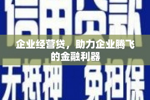光泽企业经营贷，助力企业腾飞的金融利器
