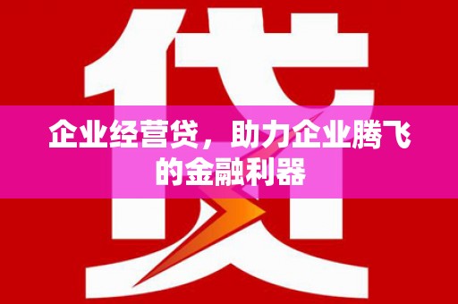 光泽企业经营贷，助力企业腾飞的金融利器