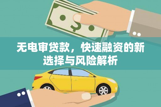 光泽无电审贷款，快速融资的新选择与风险解析