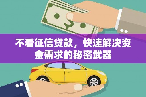 光泽不看征信贷款，快速解决资金需求的秘密武器
