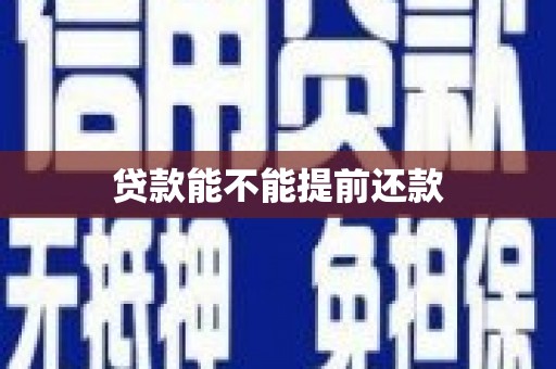 光泽贷款能不能提前还款