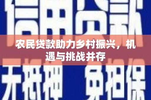 光泽农民贷款助力乡村振兴，机遇与挑战并存