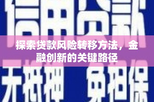 光泽探索贷款风险转移方法，金融创新的关键路径