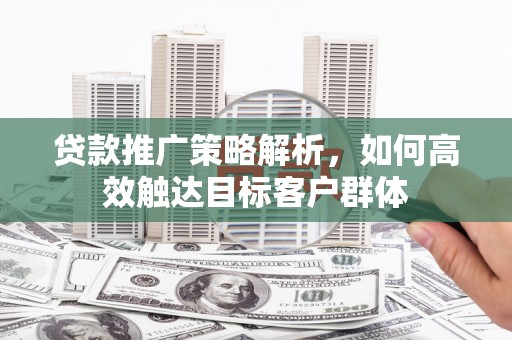 光泽贷款推广策略解析，如何高效触达目标客户群体