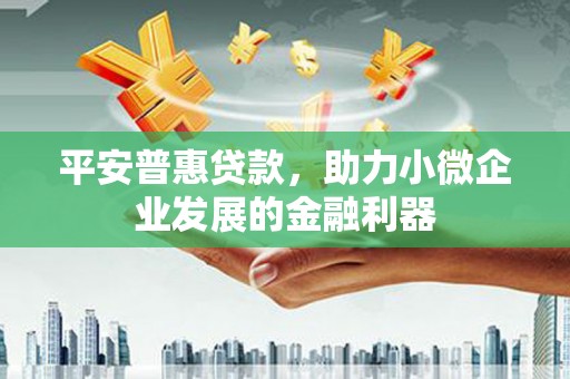 光泽平安普惠贷款，助力小微企业发展的金融利器