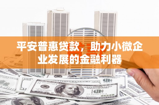 光泽平安普惠贷款，助力小微企业发展的金融利器