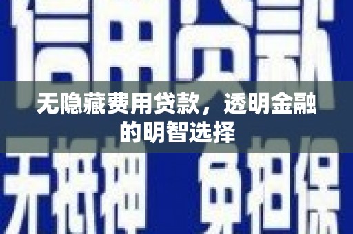 光泽无隐藏费用贷款，透明金融的明智选择